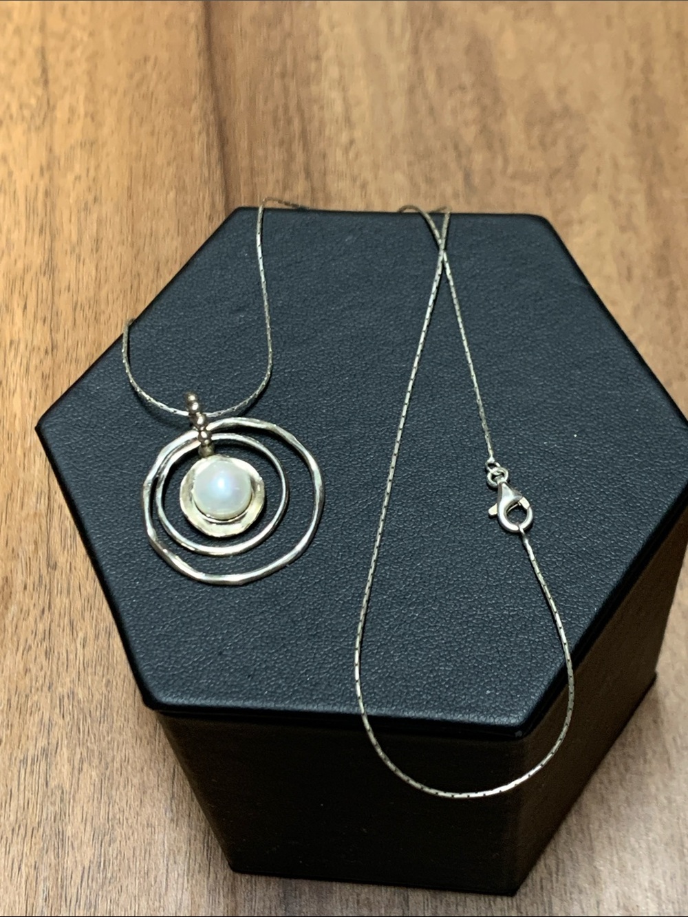 Sterling Silver Pearl Necklace - Picture 2 of 6